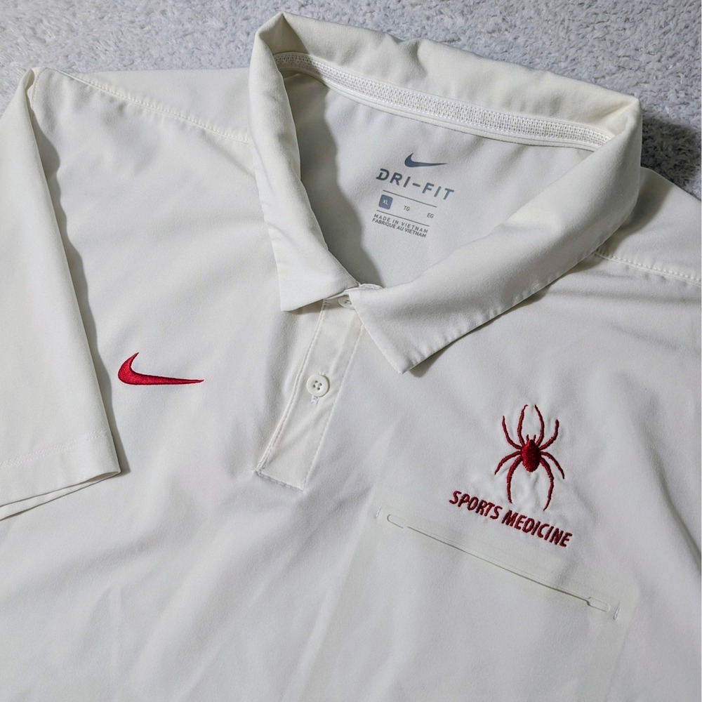 Nike‎ Polo Mens XL White Richmond Spiders Sports Medicine Stretch AO5438-109